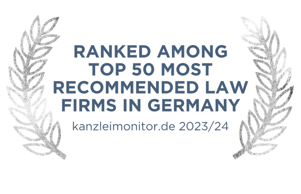 Ranked among Top 50 most recommended Law Firms in Germany
