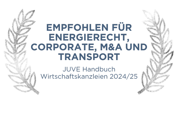 Empfohlen für Energiewirtschaftsrecht, Gesellschaftsrecht und M&A und Verkehrssektor