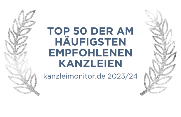 Top 50 der am häufigsten empfohlenen Kanzleien