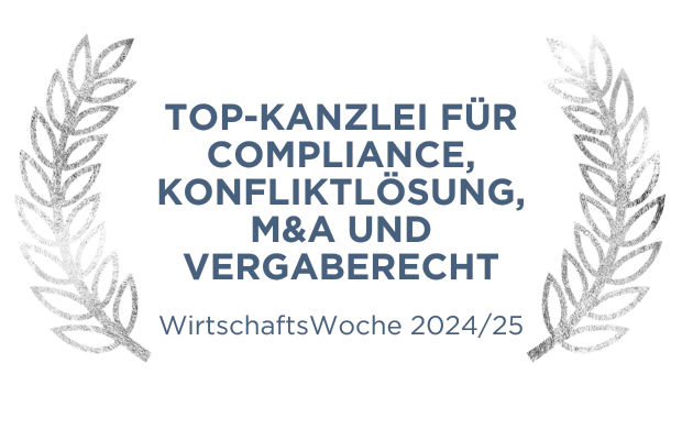 Top-Kanzlei für Compliance, Konfliktlösung, M&A und Vergaberecht
