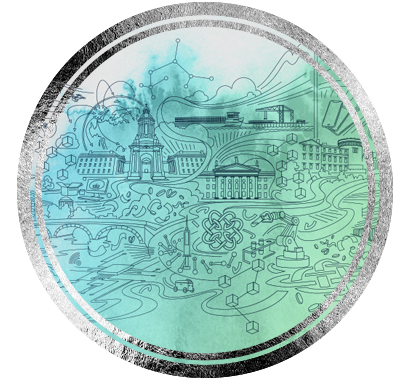 Ireland circular silver frame